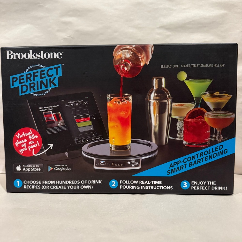 NIB Brookstone Perfect Drink App-Controlled Smart Bartending System Unused